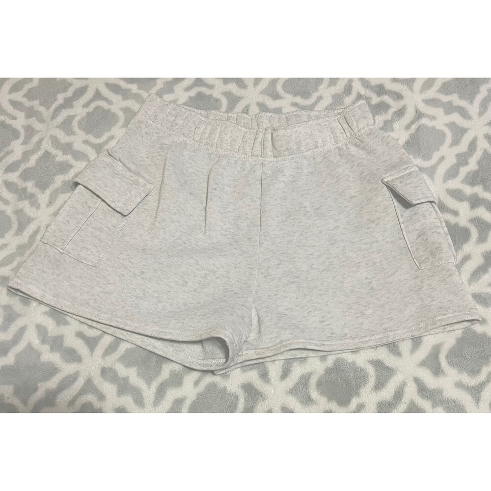 Better Together Womens Grey Heathered Lounge Cargo‎ Shorts Size L